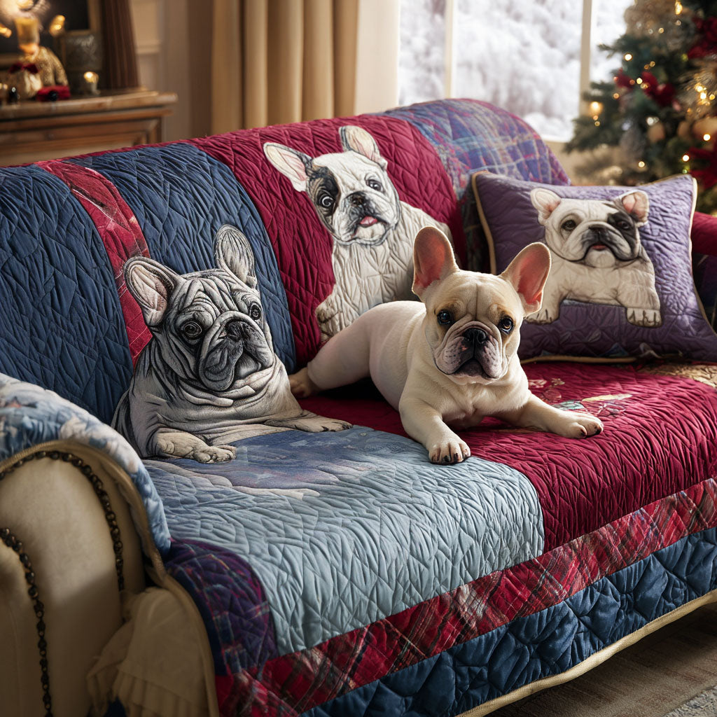 Pardon My Paws Quilted Sofa Cover NCU0PT9923 everthome