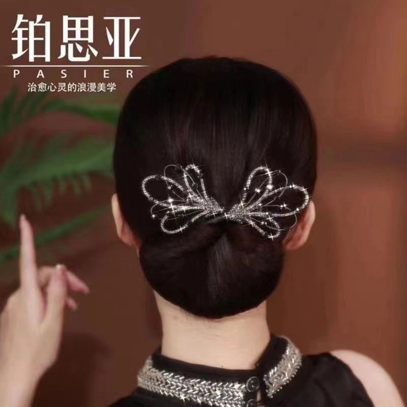 Women’s Minimalist Peacock Feather Flower Alloy Plating Inlay Rhinestones Hair Band