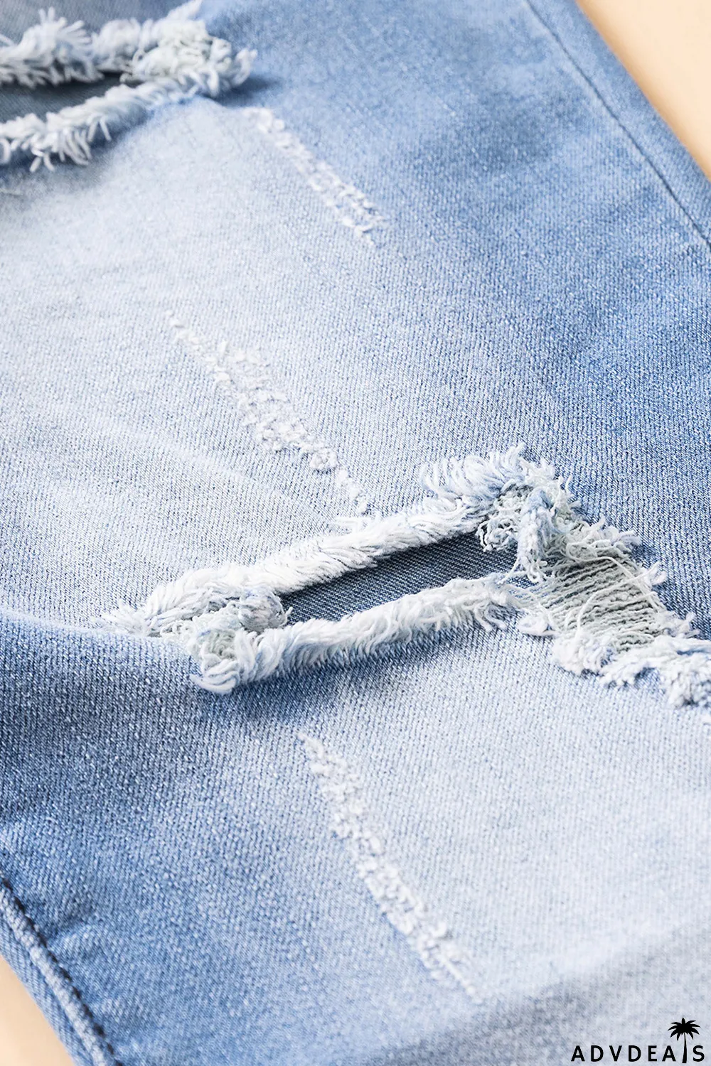 High Waist Distressed Skinny Jeans