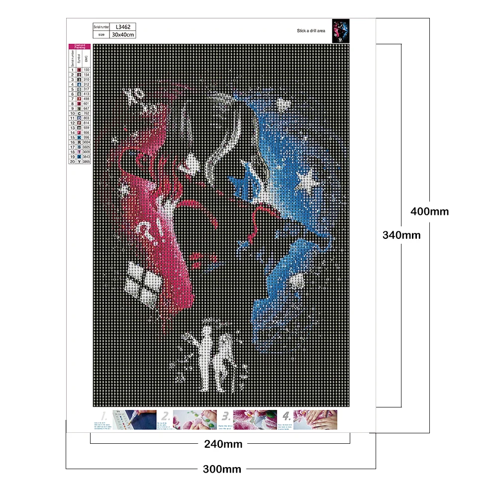 Diamond Painting - Full Round Drill - Marvel Series Silhouettes(30*40cm)
