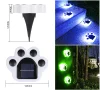 4 Pack LED Bear Paw Light Solar Light Warm White Color Light, Solar Bear Paw Light Outdoor Waterproof, Solar Ground Light Garden Lawn Landscape Path Light Bear Paw Light Animal Footprint Garden Light