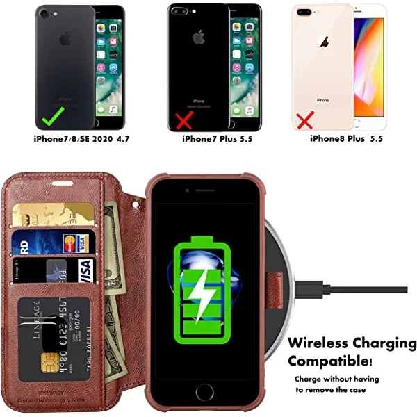 VANAVAGY iPhone SE 2022/iPhone SE 2020 Wallet /iPhone 8/iPhone 7 Wallet Case 4.7 inch