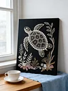 (30x40cm)DIY Pearl Painting Framed Turtle Handmade Pearl Material Art Kit Living Room Decor