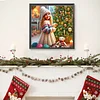(40*40cm)Christmas Girl - Full Round Drill Diamond Painting
