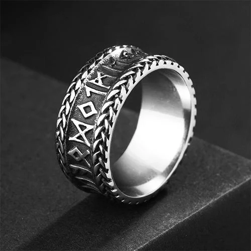 Retro Viking Rune Stainless Steel Ring