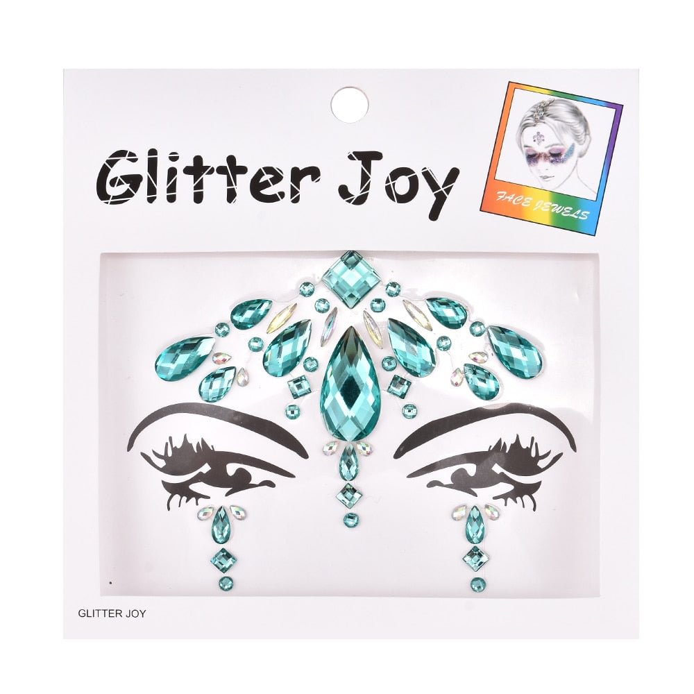 3D Sexy Face Tattoo Stickers Temporary Tattoos Glitter Tattoo Rhinestones for Women Party Face Jewels Flash Eyeliner Eyeshadow