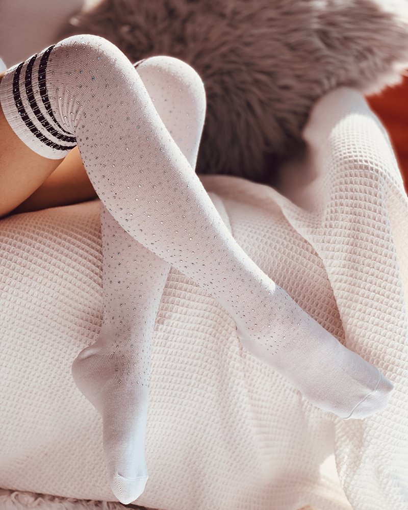Christmas Striped Over-the-Knee Socks
