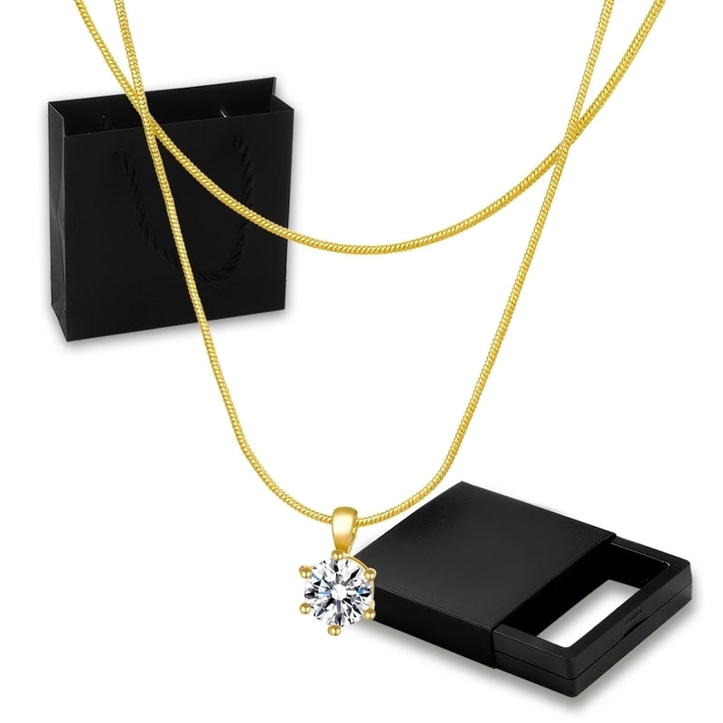 Copper 16K Real Gold Geometric Pendant Necklace