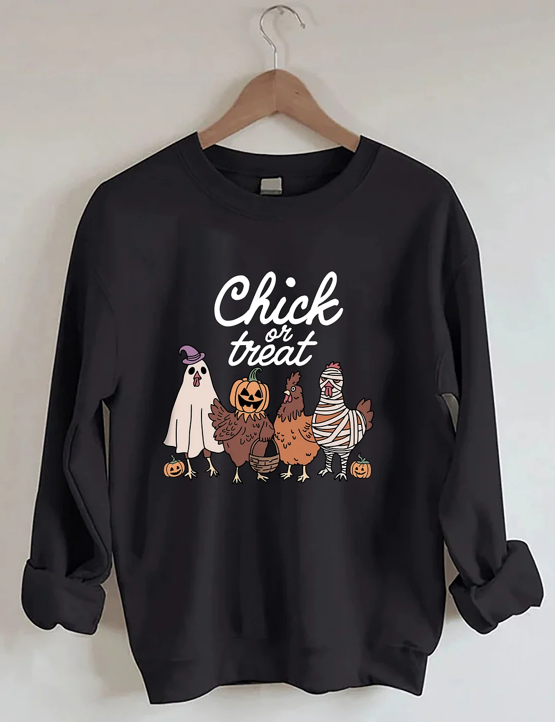 Chick Or Treat Halloween Chicken Sweatshirt