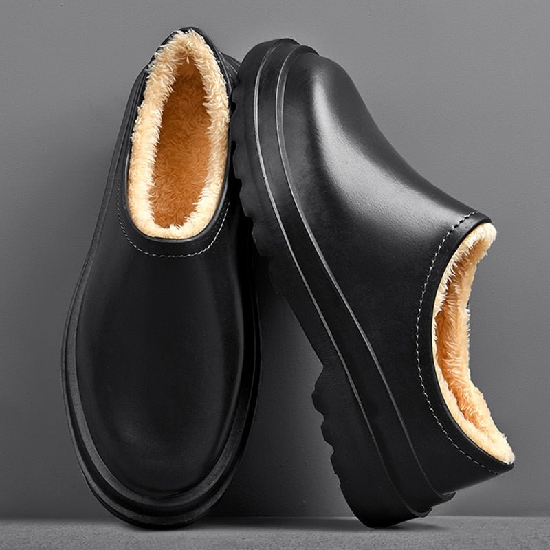 Men Slippers Winter Warm Plush Indoor Outdoor Couple Slippers WaterProof Soft Comfort Winter Shoes Men Footwear Large Size 46
