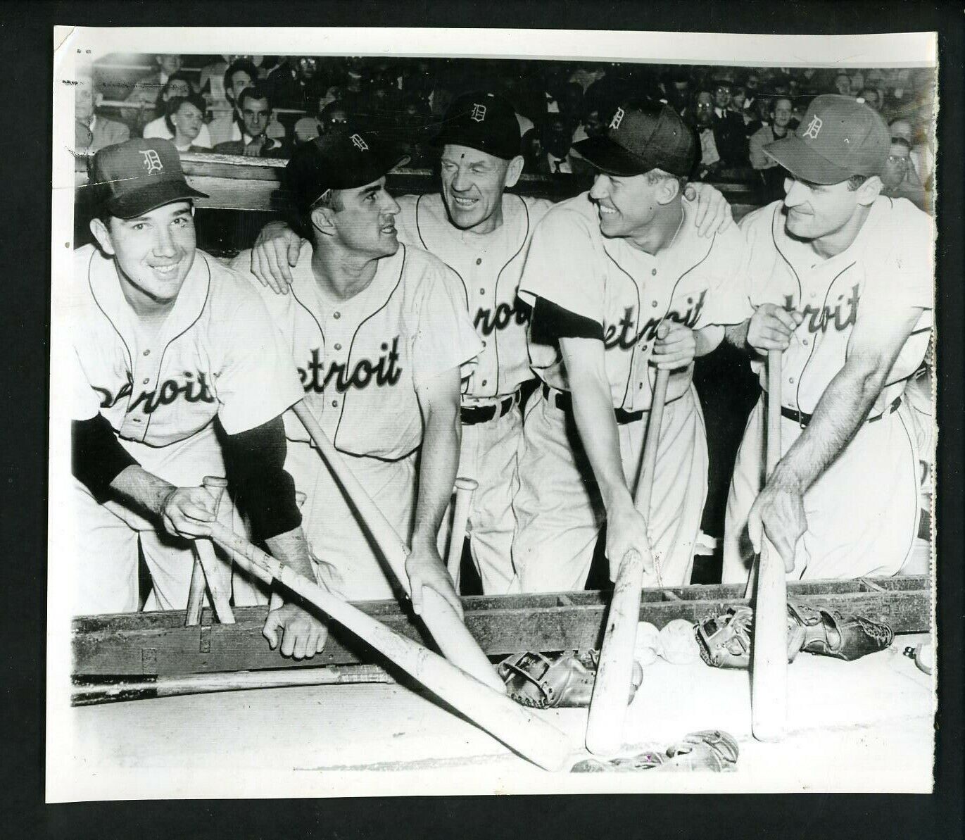 Red Rolfe Wight Johnny Pesky Lenhardt Walt Dropo 1952 Press Photo Poster painting Detroit Tigers