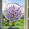 Kit d&eacute;coratif de soleil en diamant floral violet 7,87x7,87 in
