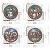 4pcs Diamond Painting -DIY Round Drill Snowman Snowhouse