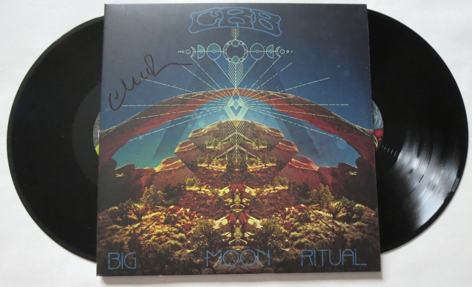 Chris Robinson Brotherhood SIGNED Big Moon Ritual Vinyl Black Crowes JSA COA