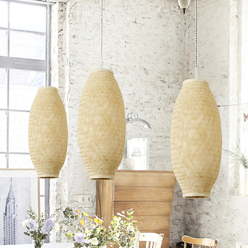 Bamboo Farmhouse Pendant Lighting Shade