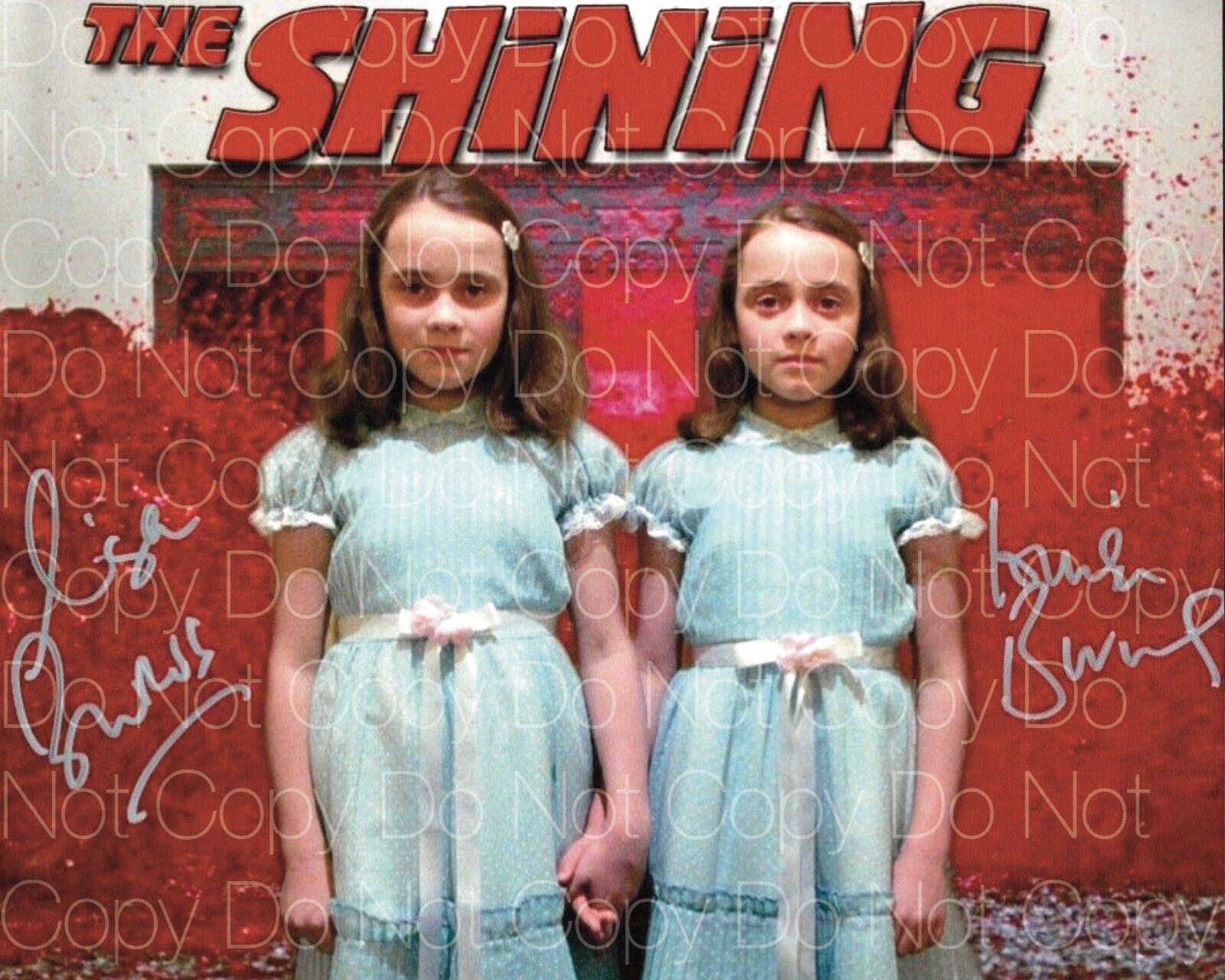 The Shining signed 4 Lisa & Louise Burns 8X10 Photo Poster painting picture poster autograph RP