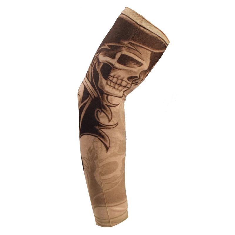 Unisex Punk Cool Style Stripe Skull Polyester Arm Sleeves