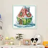 Watermelon House-14CT Stamped Cross Stitch 22*22cm/8.66*8.66in tapestrymarket