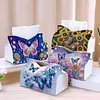 DIY PU Diamond Painting Tissue Box Kit Desktop Tissue Holder with Rhinestone Diamond Desk Decorative Tissue Box for Adults Desktop Storage Organizer (Love)