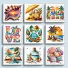 Landscape Glass Bead Partial 11CT DIY Stamped Cross Stitch Kits for Beginners Adults Home Decor Cross Stitch Art and Crafts Kits 14.04x14.04in tapestrymarket