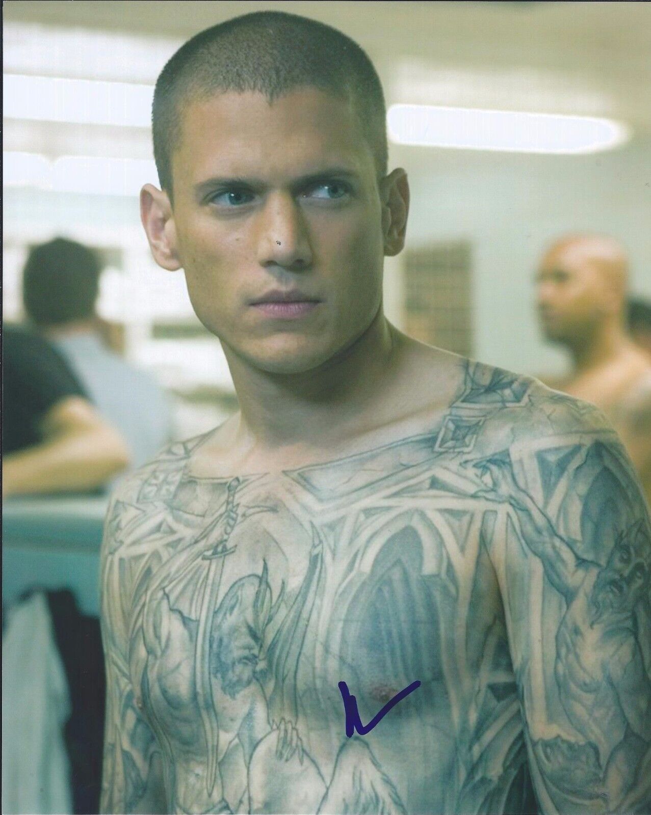 Wentworth Miller Signed Autograph 8x10 Photo Poster painting The Flash Prison Break Shirtless C