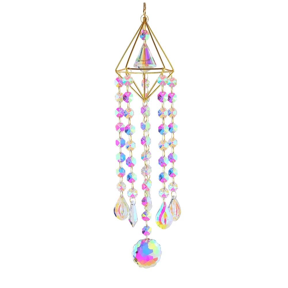 Wind Chime Pipa Prisms Crystals Catcher Hanging Drop Chandelier Ornaments