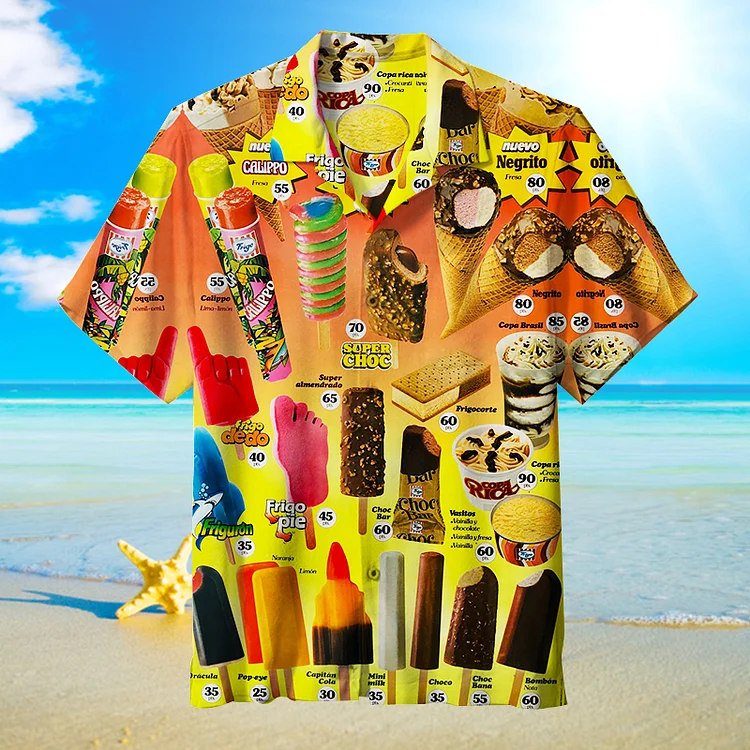 Ice Cream|Unisex Hawaiian Shirt