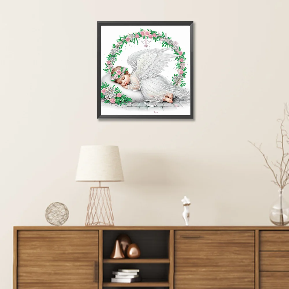 Diamond Painting - Partial Special Shaped Drill - Angel Child(Canvas|30*30cm)