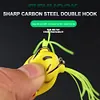 5Pcs Frog Soft Fishing Baits with Double Hooks for Saltwater Freshwater (3cm)