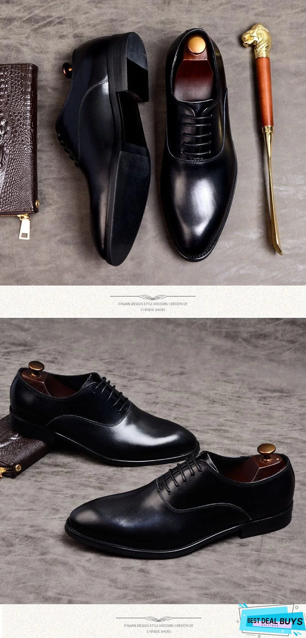 Men Formal Shoes Genuine Leather Italian Designer Shoes