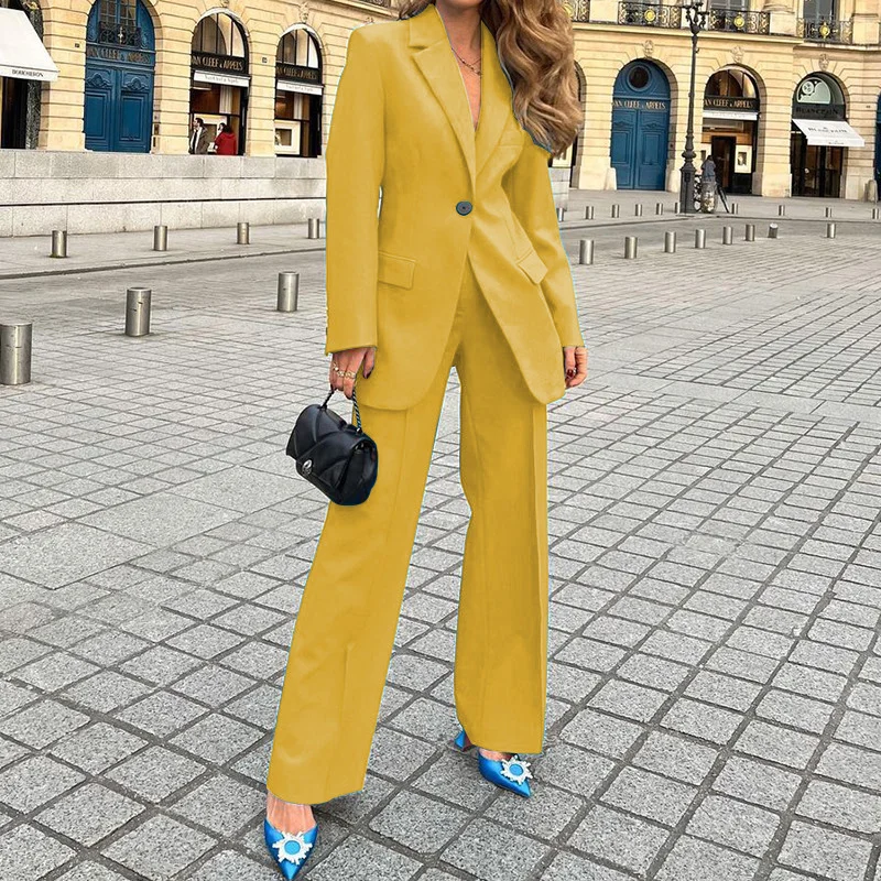 Toloer Toloer Spot Spring 2023 New Fashion Long Sleeve Professional Small Suit Jacket Trousers Suit Two-Piece Suit-Outfit Ideas