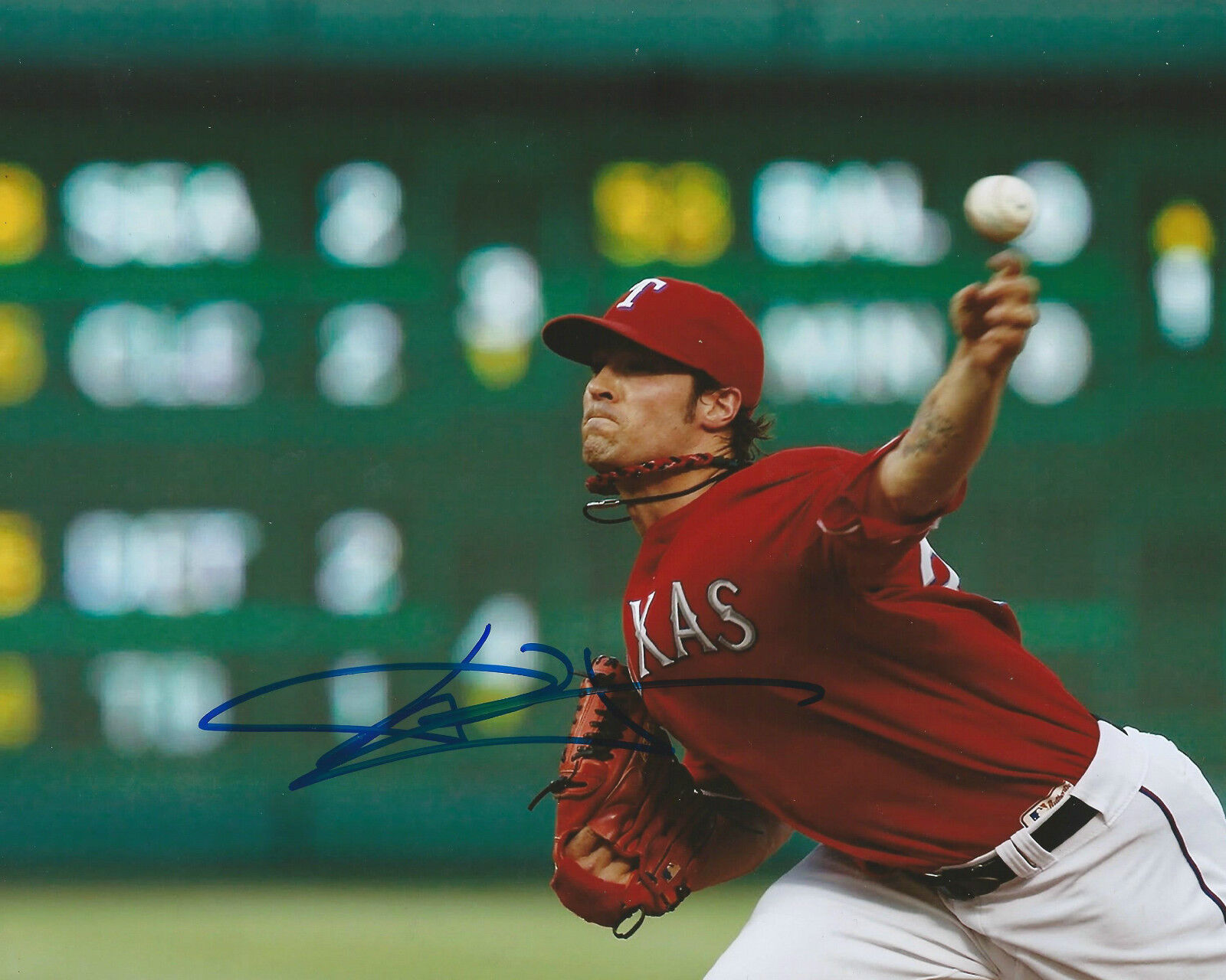 **GFA Anaheim Angels *C.J. WILSON* Signed 8x10 Photo Poster painting COA**