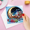 6Pcs DIY Santa Claus Diamond Painting Greeting Cards