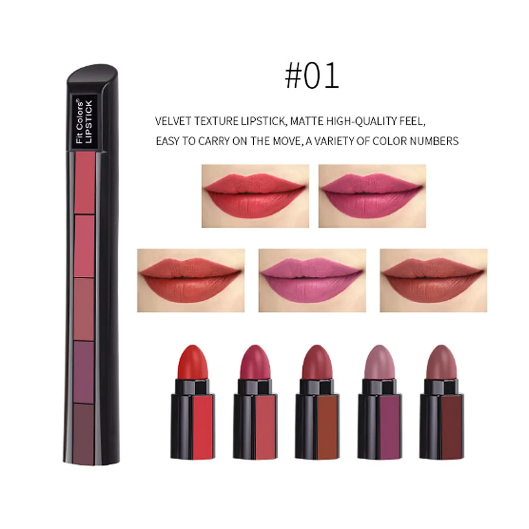 🔥Hot Sale 49% Off🔥5 in 1 Matte Lipstick 