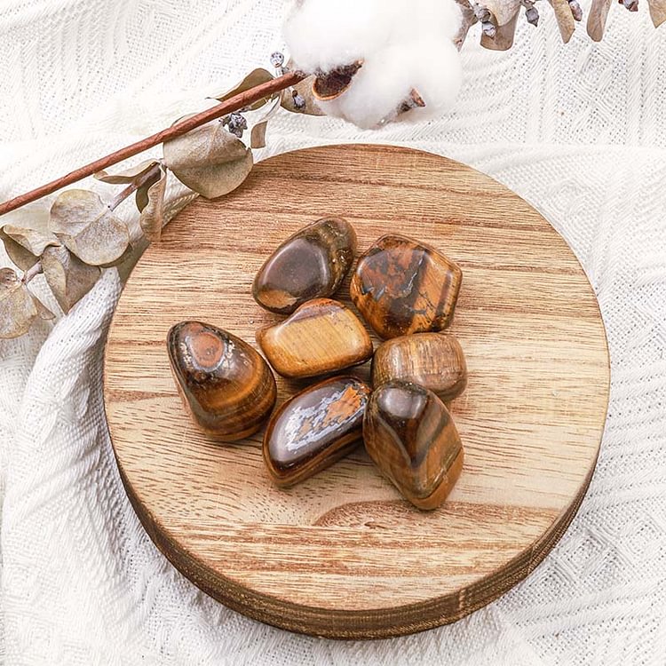 Tiger Eye Natural Tumbled Stone Set