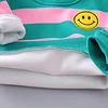 Baby Girl Boy Suits Plush Stripe Smiley Face 2 Pcs/Set