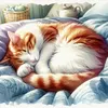 Sleeping Cat-11CT Counted Cross Stitch 40*40cm tapestrymarket