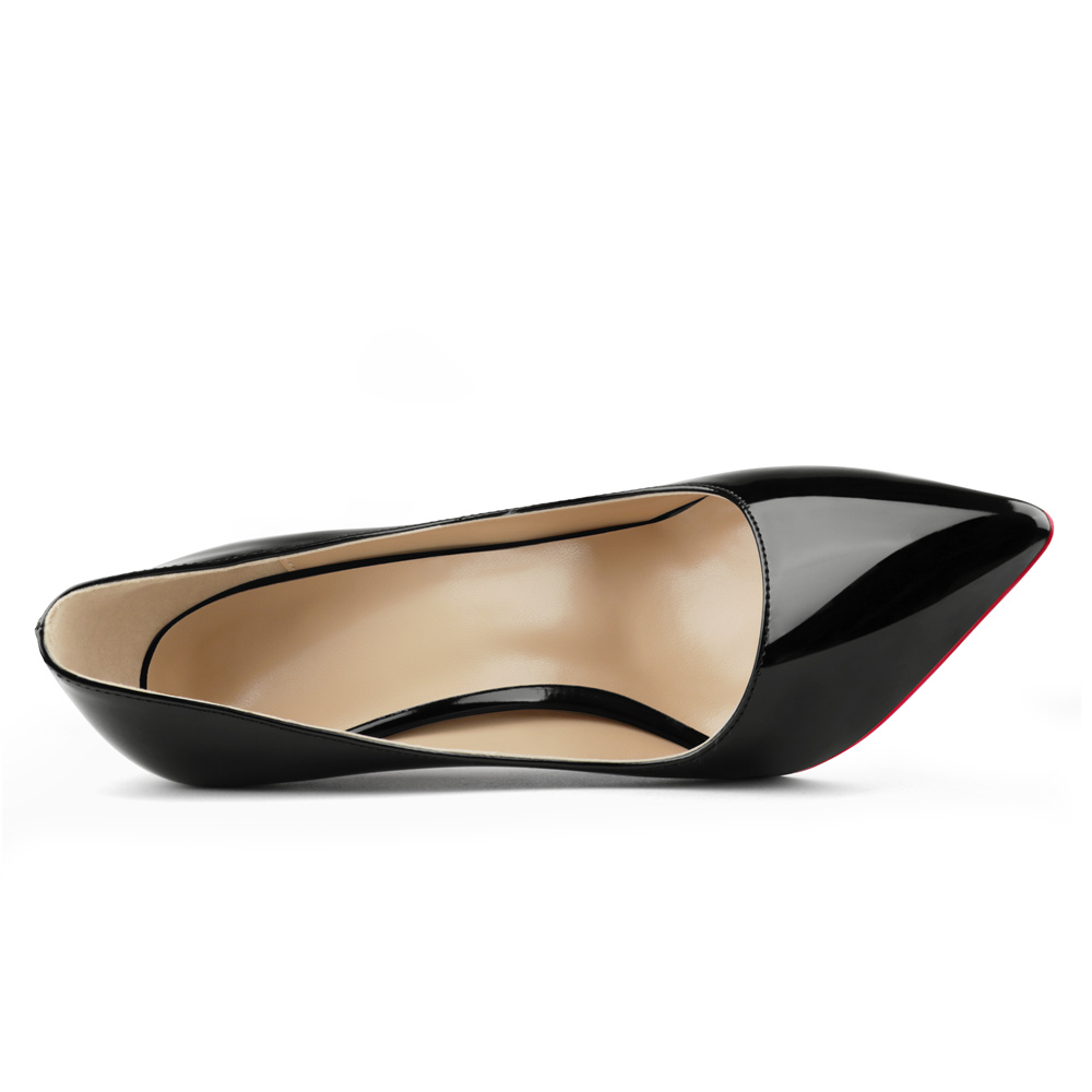 120/100mm Red Bottom Women's Party Wedding Heels Patent Pumps-MERUMOTE