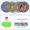 4Pcs Wooden Animals Abstract DIY Diamond Painting Placemats with Holder