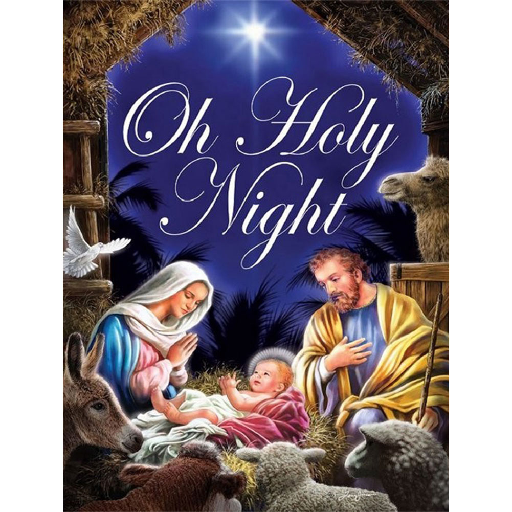 

(Multi-Size) Nativity - Round/Square Drill Diamond Painting, Round diamond 40*50cm, 501 Original