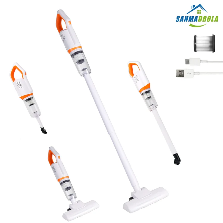 Cordless Stick Vacuum Cleaner, 4-in-1 Lightweight Removable Handheld Battery-Operated Portable Cordless Vacuum for Carpet Floor Pet Hair