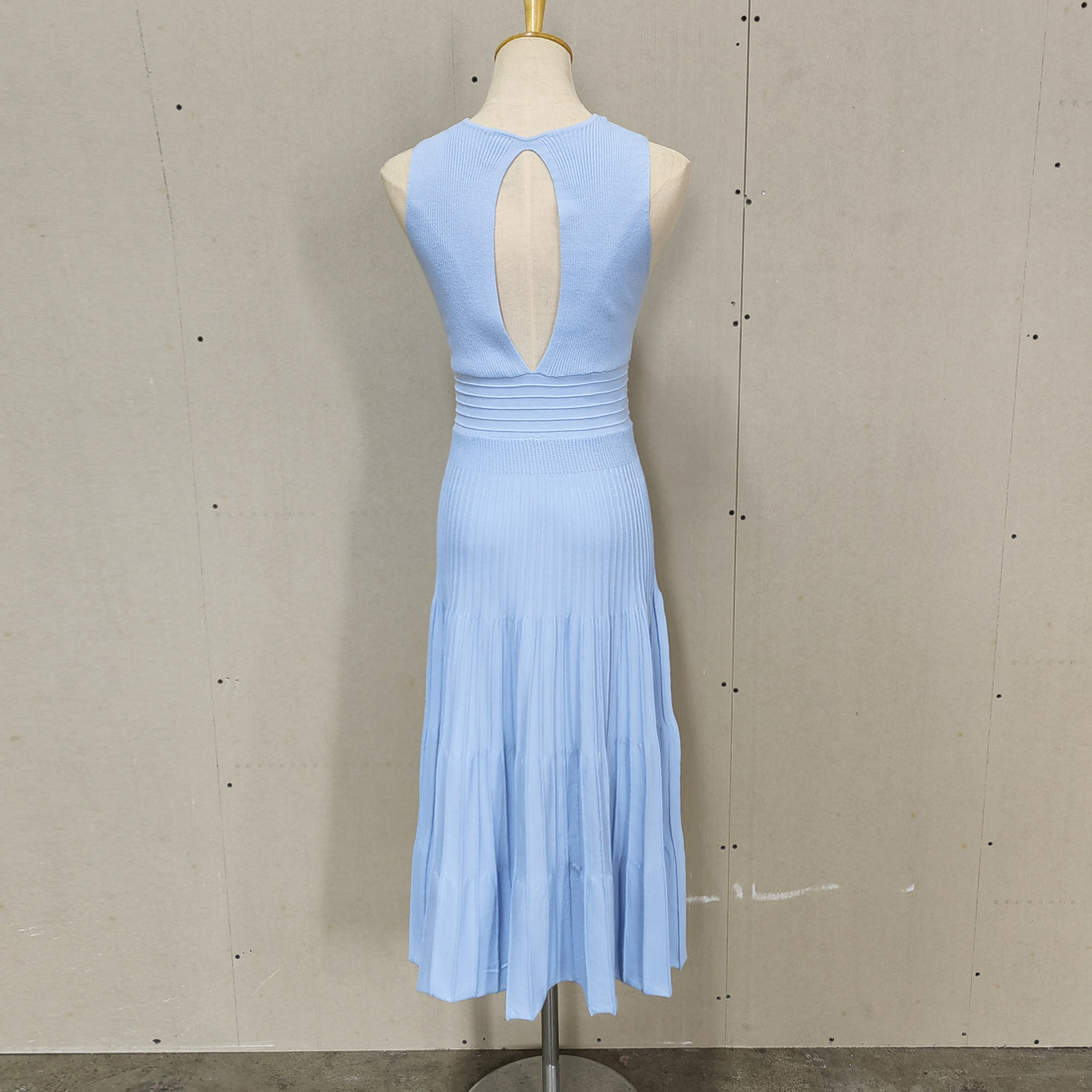 Ootddress Knit V-Neck For Women Maxi Dress Y2k Backless Fashion Knitwear Party Dress Casual Baggy High Waist Summer Female Dress