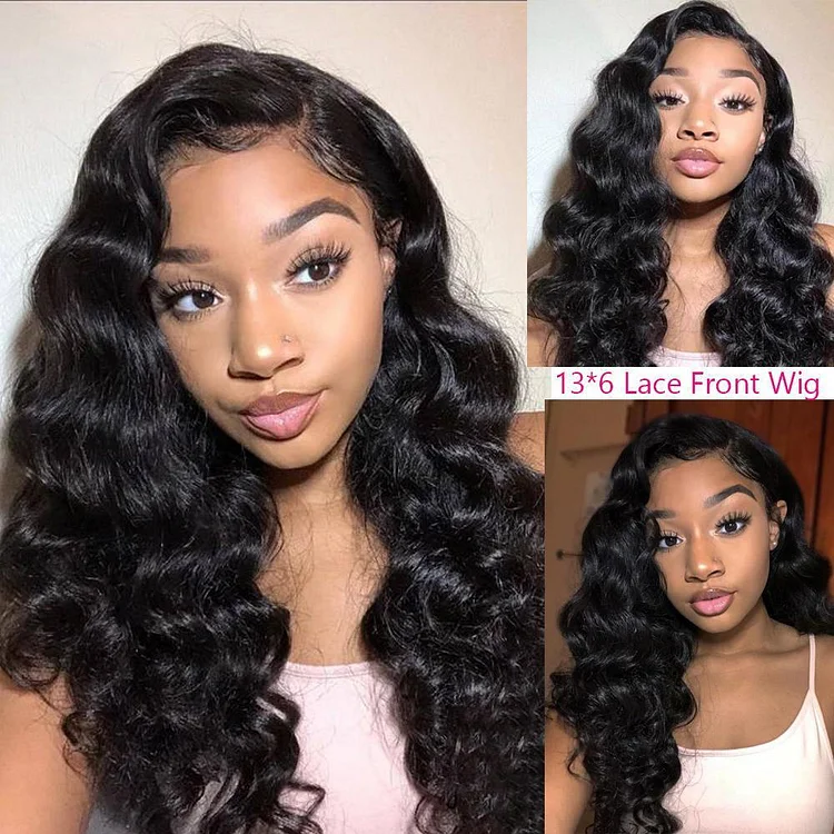 Body Wave Lace Frontal Human Hair Wigs Pre plucked with Baby Hair Brazilian Body Wave Human Hair Wigs For Women