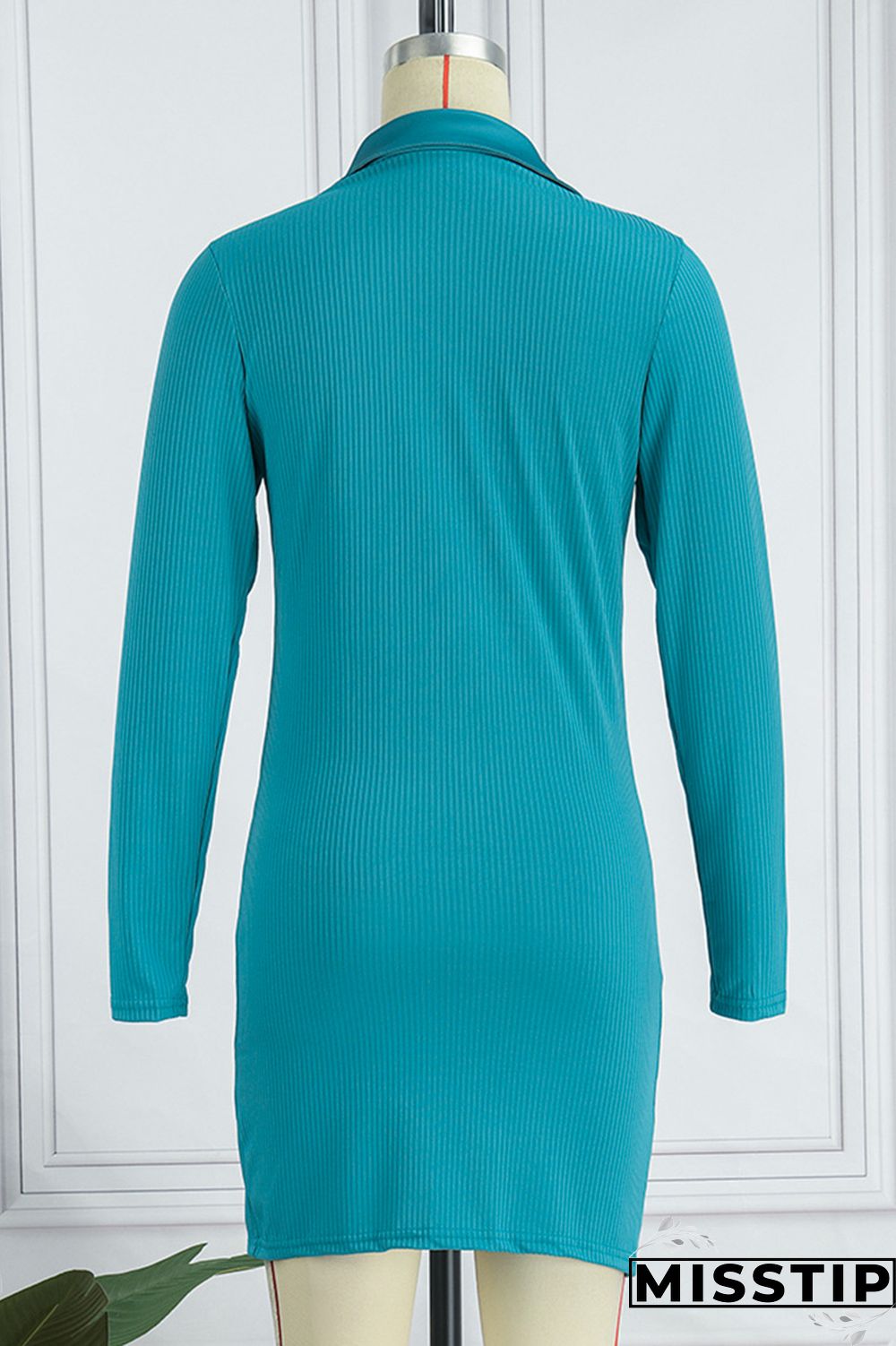 Earth Yellow Casual Solid Patchwork Buttons Turndown Collar Tops