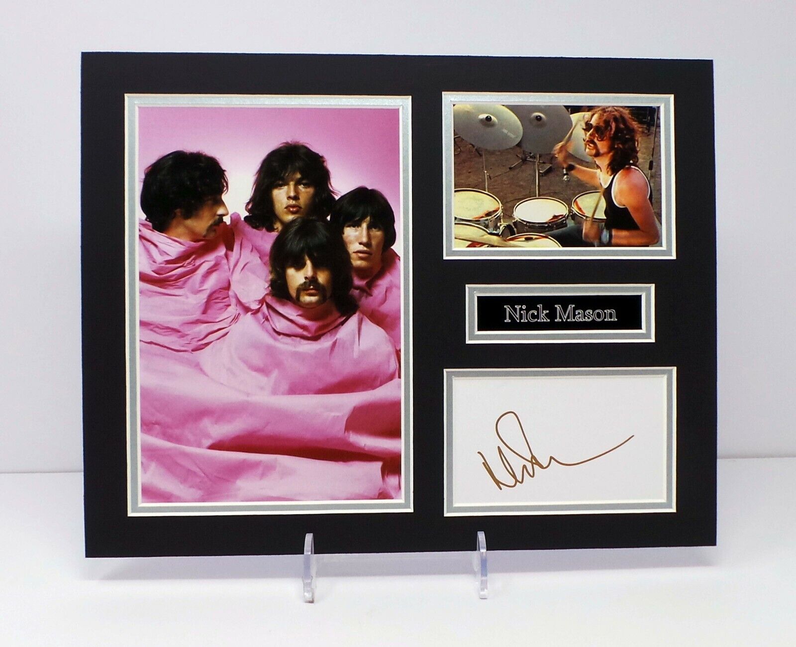 Nick MASON Pink Floyd Drummer Signed Mounted Photo Poster painting Display AFTAL RD COA