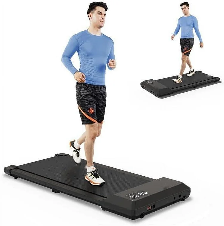 Under Desk Treadmill, 35.5*15.5 Walking Area Walking Pad for Home/Office, Portable Walking Treadmill 2.5HP, 2 in 1 Electric Desk Treadmill with Remote Control and LED Display
