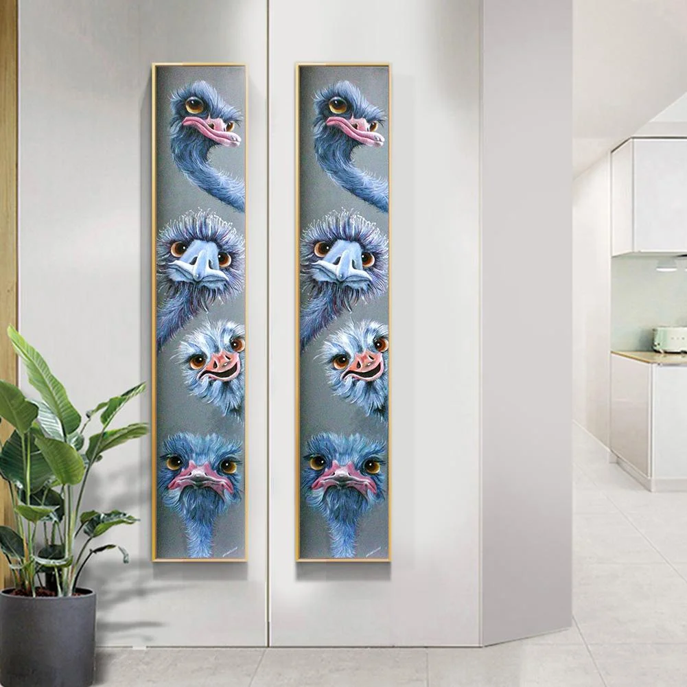 Diamond Painting - Full Round Drill - Ostrich(25*115cm)