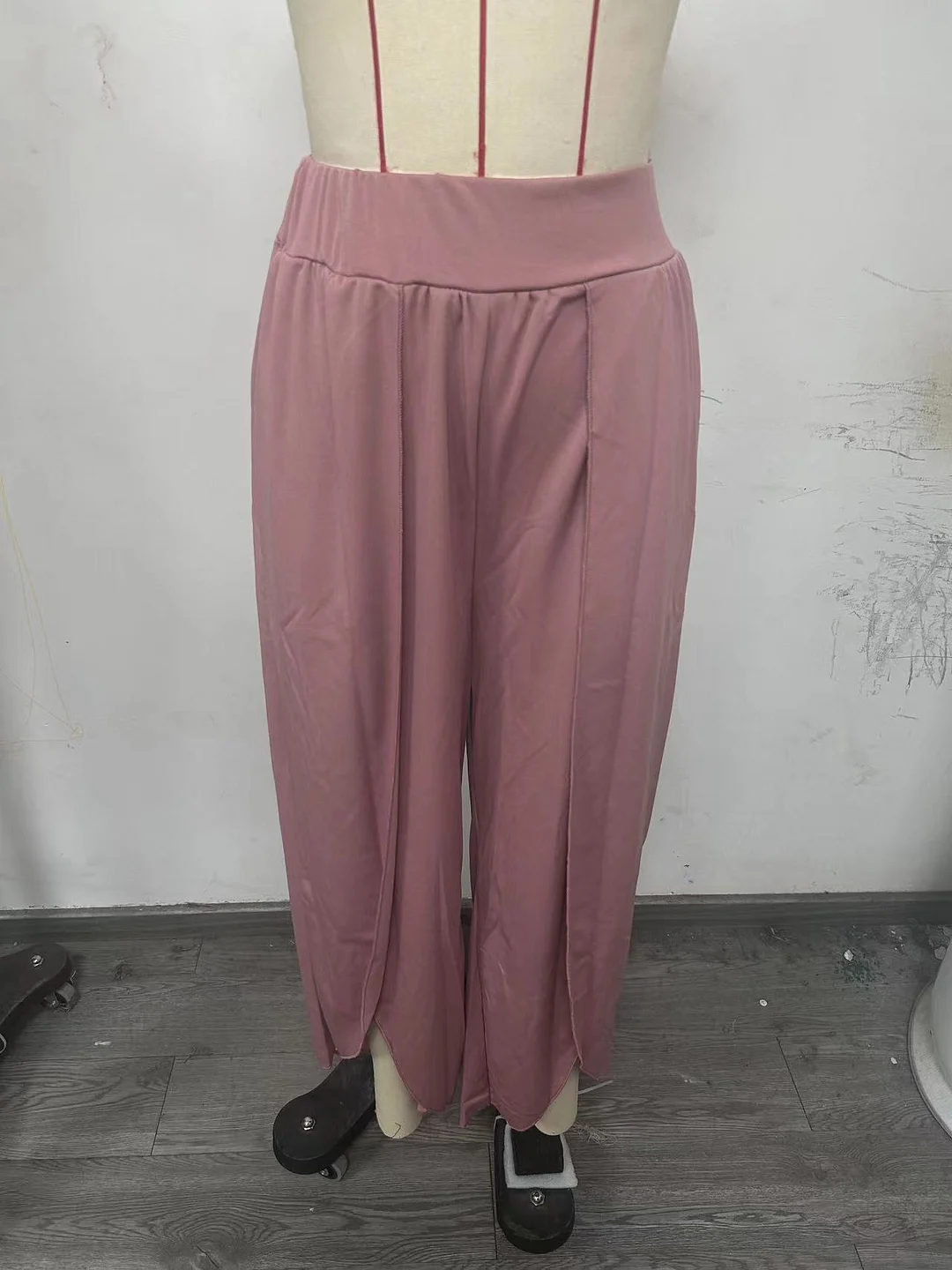 Nigikala Nigikala And Summer 2025 New Fashion Splendable Slim High Waist Open High Fork Trousers Loose Leisure Yoga