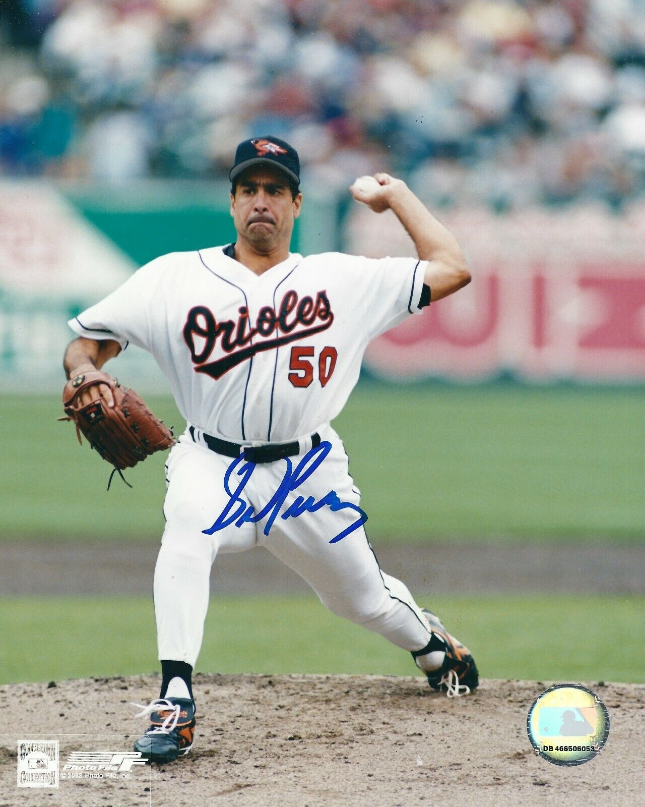 Autographed 8x10 SID FERNANDEZ Baltimore Orioles Photo Poster painting with COA