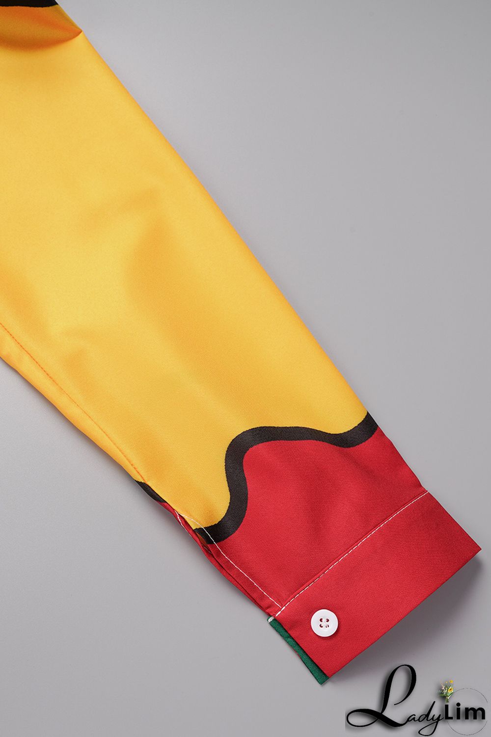 Purple Green Casual Street Print Patchwork Buckle Turndown Collar Tops